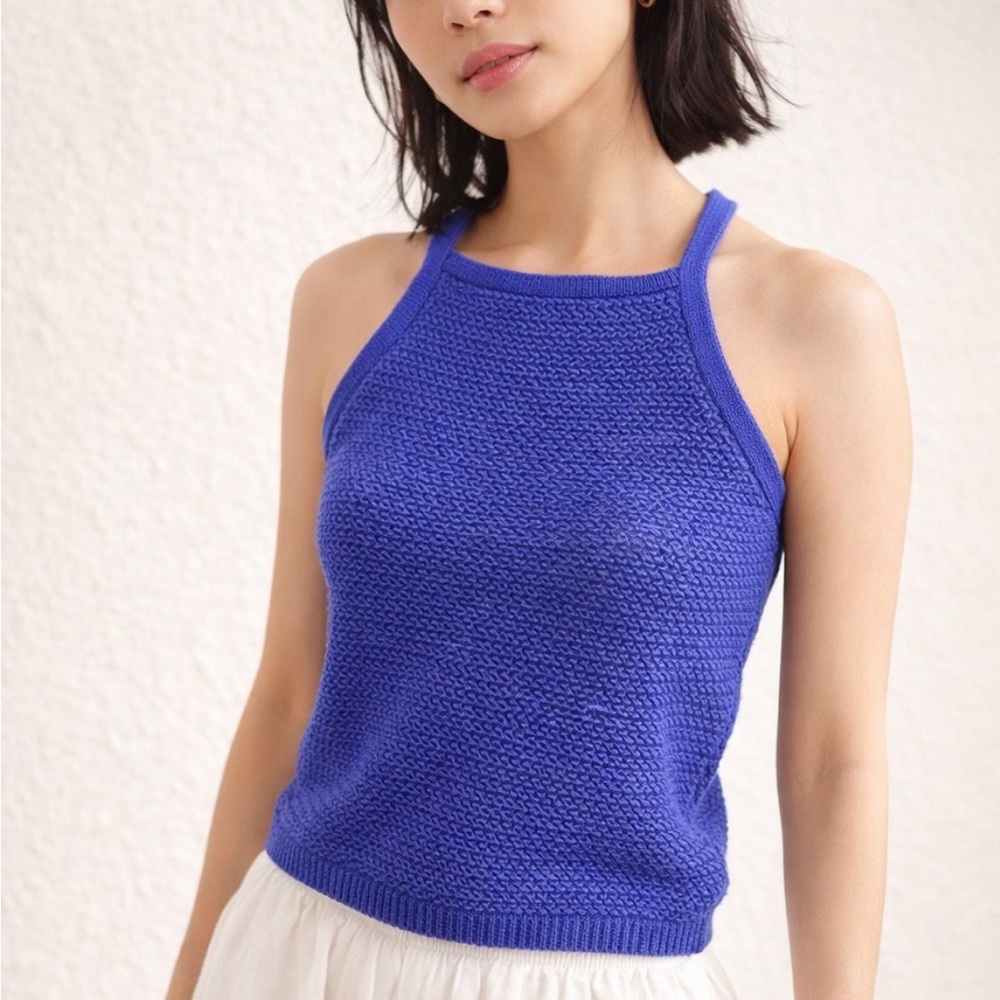 Wilfred Sapphire Knit Halter Tank